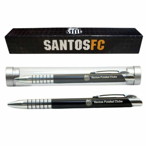 Caneta 188 Preta Com Tubinho - Santos