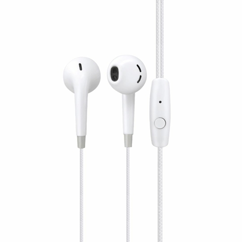 Fone De Ouvido Com Fio Hit Branco Earbuds - Letron