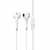 Fone De Ouvido Com Fio Hit Branco Earbuds - Letron