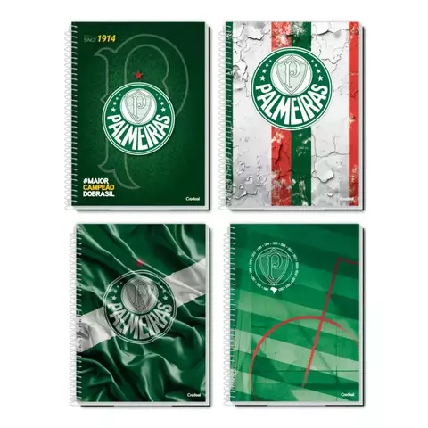 Caderno Universitário Palmeiras 10 Matérias - Credeal