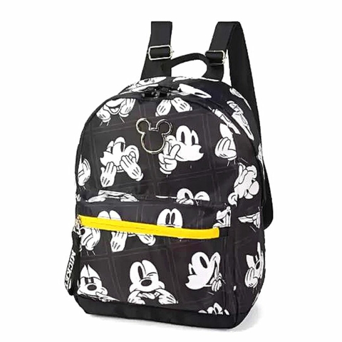 Mochila Mini de Costas Infantil Mickey Mouse Preta - Luxcel - Mochila