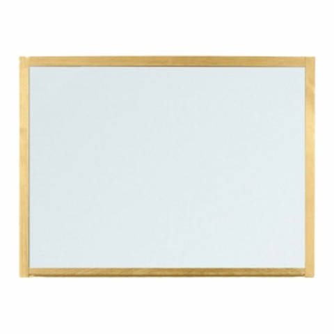 Quadro Lousa Escolar Branco Moldura de Madeira 30x40cm - Kaz