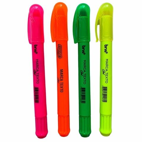 Caneta Marca Texto Gel Retrátil Neon - BRW