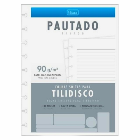 Bloco Tilidisco Colegial 90grs 80 Folhas - Tilibra