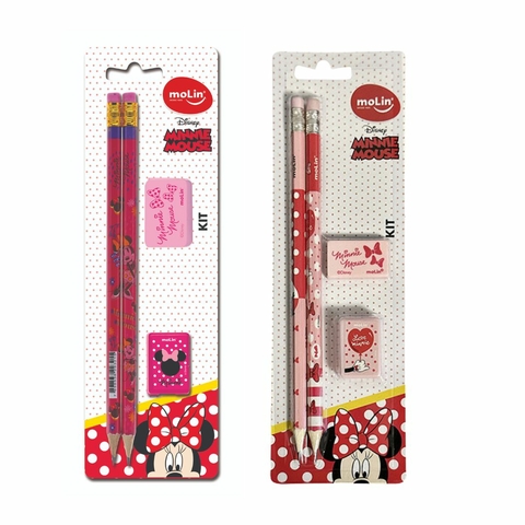 Kit Escolar Minnie Mouse com 4 Peças - Molin