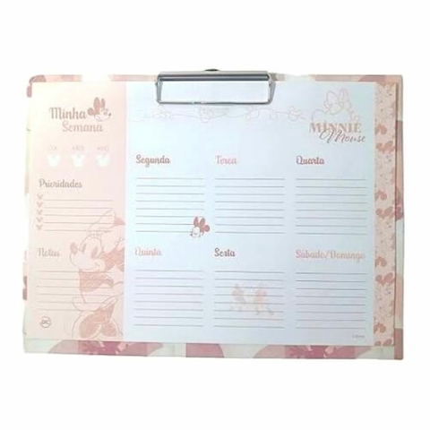 Prancheta com Planner Semanal Minnie - DAC