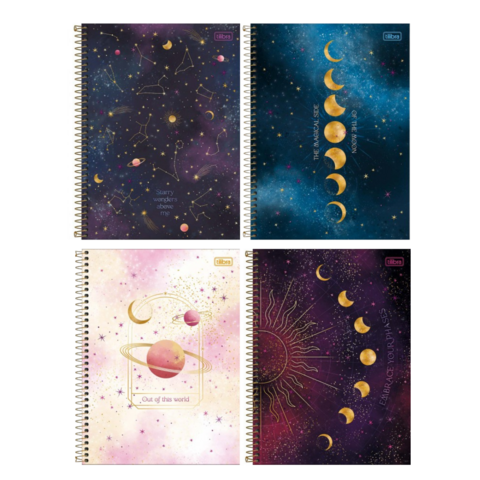 Caderno Espiral Capa Dura Universitário 1 Matéria Magic 80 Folhas Tilibra - Universo - comprar online