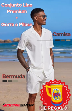 Conjunto de Lino + Piluso o Gorra + VASO CHOPERO DE 1 Lts (REGALO) - comprar online