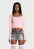 Sugar Thrillz No Players Here Crop Top Pink