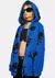 Current Mood Skull On My Sleeve Sherpa Jacket Blue en internet