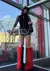 Club Exx Liquid Rhythm Faux Fur Boots Red
