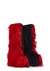 Club Exx Liquid Rhythm Faux Fur Boots Red - Kyoto
