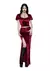 Widow Time Stands Still Maxi Skirt Burgundy - comprar online