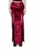 Widow Time Stands Still Maxi Skirt Burgundy
