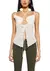 Current Mood Posh Petals Halter Top White