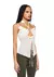 Current Mood Posh Petals Halter Top White - Kyoto