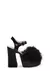 Blushin' N' Crushin' Marabou Heels Black
