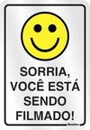 PLACA ALUMINIO 16X23CM (SORRIA SENDO FILMADO) SINALIZE (150AI)