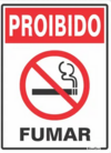 PLACA PVC 15X20CM PROIBIDO FUMAR SINALIZE (220AB) - comprar online