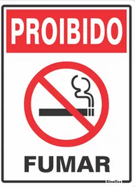 PLACA PVC 15X20CM PROIBIDO FUMAR SINALIZE (220AB) - comprar online