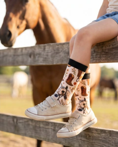Medias con Estampa de Caballo y Botas - comprar online