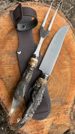 set de cuchillo y tenedor Cabo de uña - Pilchas Gauchas DeCamPopp