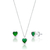 Conjunto coração esmeralda - comprar online