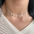 Choker prata oito triângulos