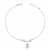 Tornozeleira prata zirconia redonda - comprar online