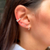 Piercing prata fake x zircônia