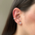 Piercing prata fake zirconias cristal