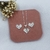 Conjunto de coração em zirconia e trabalhado - comprar online