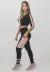 Cropped e Calça Legging Preto Detalhe Rosê Conjunto Fitness | REF: LX150 - comprar online