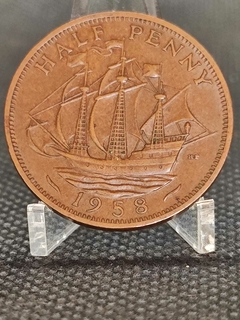 Moeda half Penny ano 1958
