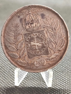 Moeda 2.000 Réis ano 1851 Prata 1° tipo coroa c/ patina Escassa - comprar online