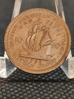 Moeda Caribe ano 1955 10 cents