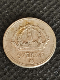 Moeda Suécia 10 ore prata ano 1950 - comprar online
