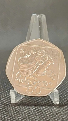 Moeda 50 cents Chipre ano 1991 octagonal