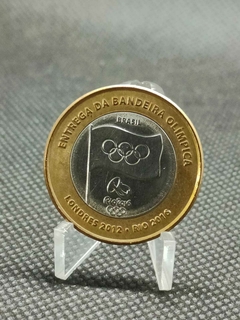 MOEDA DE 1 REAL 2012 - ENTREGA DA BANDEIRA OLIMPICA