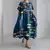 Elegante Vestido Verão Vintage Peixe Estampado na internet
