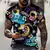 Camiseta de rua Graffiti divertida, estampada em 3D, hip hop na internet