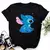 Novas camisetas femininas mangas curtas Stich na internet