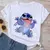 Imagem do Novas camisetas femininas mangas curtas Stich