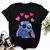 Novas camisetas femininas mangas curtas Stich
