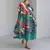 Elegante Vestido Verão Vintage Peixe Estampado