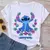 Novas camisetas femininas mangas curtas Stich
