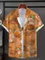 Camisa havaiana para homens engraçado padrão de comida rápida