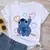 Novas camisetas femininas mangas curtas Stich - comprar online