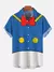 Camisa Unissex Cosplay Impressão 3D, Costura dos desenhos animados