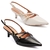 Kit 2 Scarpin Vizzano Slingback Feminino Salto Baixo Fivelas - comprar online